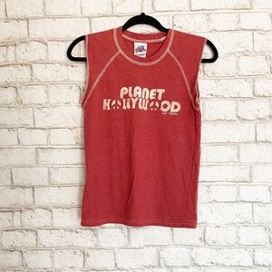 Vintage Planet Hollywood Cap Sleeve Tee Size Large